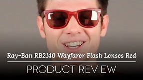 Ray Ban RB4105 Wayfarer Flash Lenses Red Review
