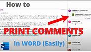 [TUTORIAL] How to PRINT COMMENTS in a WORD Document (Easily)