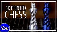 3D Printing a Chess Set and Laser Burning a Chess Board