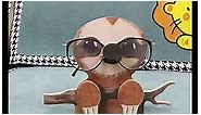 LONGLUAN Creative Animal Glasses Holder, Wooden Animal Shaped Glasses Holder, Cute Handmade Wood Carved Animal Eyeglass Holder Display Stand Home Office Desktop Decor (cat)
