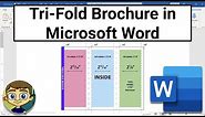 Make a Tri-fold Brochure in Word