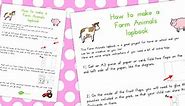 Farm Animals Lapbook Instructions Sheet