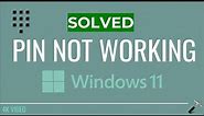 Solved: PIN not working in Windows 11