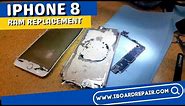 How to replace iPhone 8 RAM - Shorted SDRAM Data Recovery Repair (part 3)