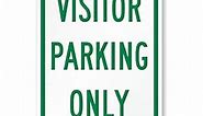 SmartSign "Visitor Parking Only" Sign | 12" x 18" 3M Engineer Grade Reflective Aluminum