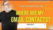 Where are my contacts stored in Gmail?