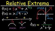 Absolute & Local Minimum and Maximum Values - Relative Extrema, Critical Numbers / Points Calculus