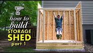 HOW TO BUILD A SHED, PT. 1 : Framing The Floor, Walls & Roof plus Siding