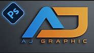 AJ LETTER Logo Design Tutorial | Photoshop Tutorial | SG GRAPHIC