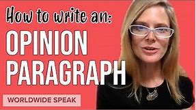 How to Write an Opinion Paragraph | English Writing Skills | 2020