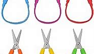 Special Supplies Mini Loop Scissors for Children and Teens and 5.5" Inches (6-Pack) Colorful Looped, Adaptive Design, Right and Lefty Support, Small, Easy-Open Squeeze Handles, For Special Needs