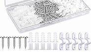 Wire Shelf Loop Clips White Plastic Shelf Clips Screws and Expansion Tubes for Wire Shelving (240)