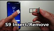 Samsung Galaxy S9 / S9 Plus SIM Card & Micro SD How to Insert or Remove