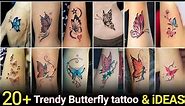 20+ Trendy Butterfly tattoo designs and ideas | beautiful butterfly tattoo | butterfly tattoos girls