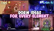 DORM ROOM IDEAS FOR EACH ELEMENT| Roblox Royale High Campus 3