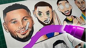 Steph Curry Drawn In 9 WILD Art Styles! 🎨