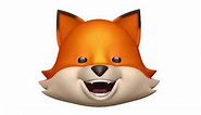 Funny fox emoji Singing