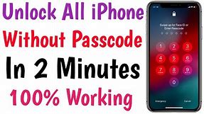 Unlock All iPhone Without Passcode | How Unlock iPhone Forgot Passcode