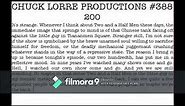 Chuck Lorre Productions Vanity Cards Fast speed 100x