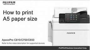 How to print A5 paper size