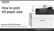 How to print A5 paper size