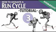 HOW TO ANIMATE A RUN CYCLE ▶️▶️▶️ TUTORIAL #03 (Intermediate level)