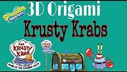 How to make 3D Origami The Krusty Krab - Spongebob Squarepants | DIY Paper Crafts