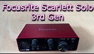 How to Setup Up Your Focusrite Scarlett solo 3rd gen Audio Interface 2021