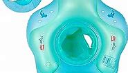Myir JUN Baby Float, Inflatable Baby Pool Float Toddler Swimming Float Ring Children Waist Swim Baby Swimming Ring Kids Swim Trainer (Blue, M)