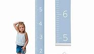 Morxy Canvas Growth Chart for Kids - Unisex Kids Room Wall Decor - Measuring Height Chart- Wall Tape with Height Chart for Kids (Plain Blue)
