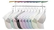 Hat Organizer, Stainless Steel Hat Hangers for Closet with 30 Clips (Include 15 Heavy Duty Clips), Hat Rack Hat Storage for Baseball Caps, Fits All Caps, Silver