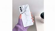 ooooops white marble phone case for Samsung S21 series