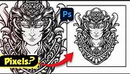 Convert a Low Resolution image into a High Res Vector Graphic in Photoshop