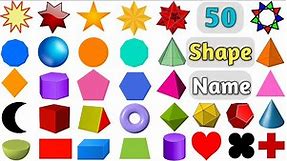 Shapes Vocabulary ll 50 Shape Names in English with Pictures ll Shape English Vocabulary
