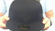 New Era '59FIFTY-BLANK' Solid Black Fitted Hat
