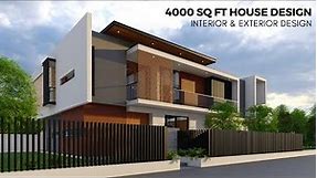 4000 sq ft House Design India | INTERIOR & EXTERIOR (50x90 feet)