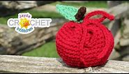 Apple Drawstring Sack - Crochet Pattern & Tutorial