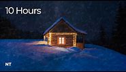 Cozy Winter Cabin in Blizzard Snowstorm in Mountains | Fall Asleep FAST with Howling Wind & Snowfall