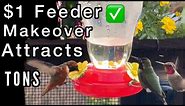 $1 Hummingbird Feeder *HACK* brings Tons of Hummingbirds to Dollar Tree Feeder | DIY Homemade Nectar