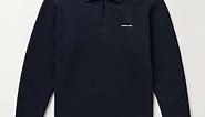 STONE ISLAND Garment-Dyed Logo-Print Cotton-Jersey Half-Zip Sweatshirt for Men | MR PORTER