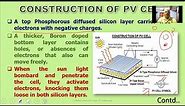 Photovoltaic cells - Solar cell - Construction, Specification and Working