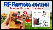 RF remote control transmitter and receiver circuit | How to make