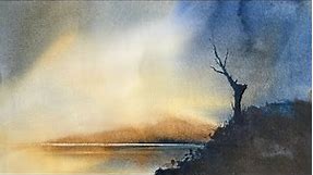 How to Paint an Abstract Landscape Watercolour