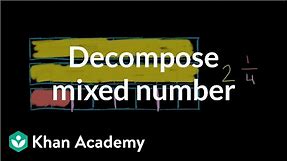 Decomposing a mixed number | Fractions | Pre-Algebra | Khan Academy