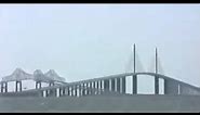 Driving Across The Sunshine Skyway 1989 - Old bridge clearly visible