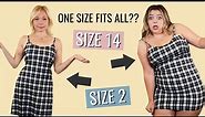 Size 2 vs. Size 14 Try One Size Fits All Clothes