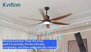 66 inch Large Ceiling Fans with Lights Remote/APP Control, Modern Ceiling Fans with 6 Reversible ABS Blades DC Motor for Living Room Garage Factory Shop Warehouse, Brown