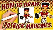 How to Draw Patrick Mahomes - Kansas City Chiefs NFL Football