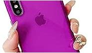 Cocomii Square iPhone Xs/iPhone X Case - Slim, Glossy, Show Off The Original Beauty, Anti-Yellow, Anti-Scratch, Shockproof - Compatible with iPhone Xs/iPhone X (Neon Purple)