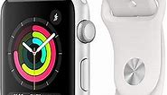 Apple Watch Series 3 [GPS 42mm] Smart Watch w/Silver Aluminum Case & White Sport Band. Fitness & Activity Tracker, Heart Rate Monitor, Retina Display, Water Resistant